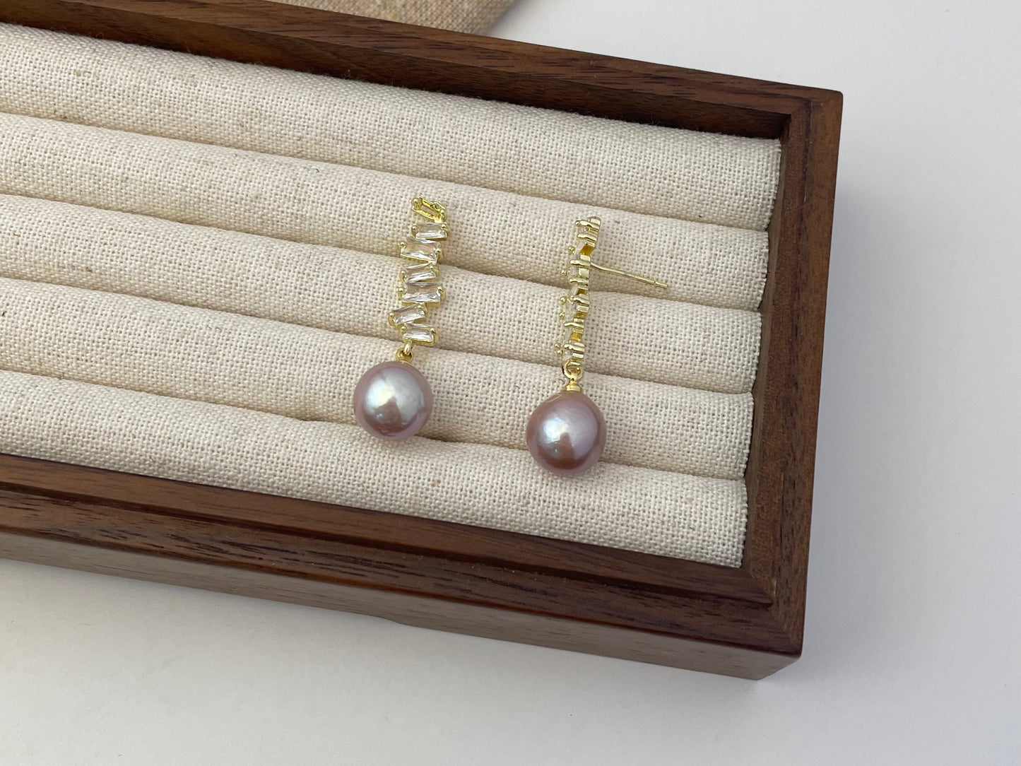 Earring 30 | Elegant Crystal with Pearl Hang Earrings