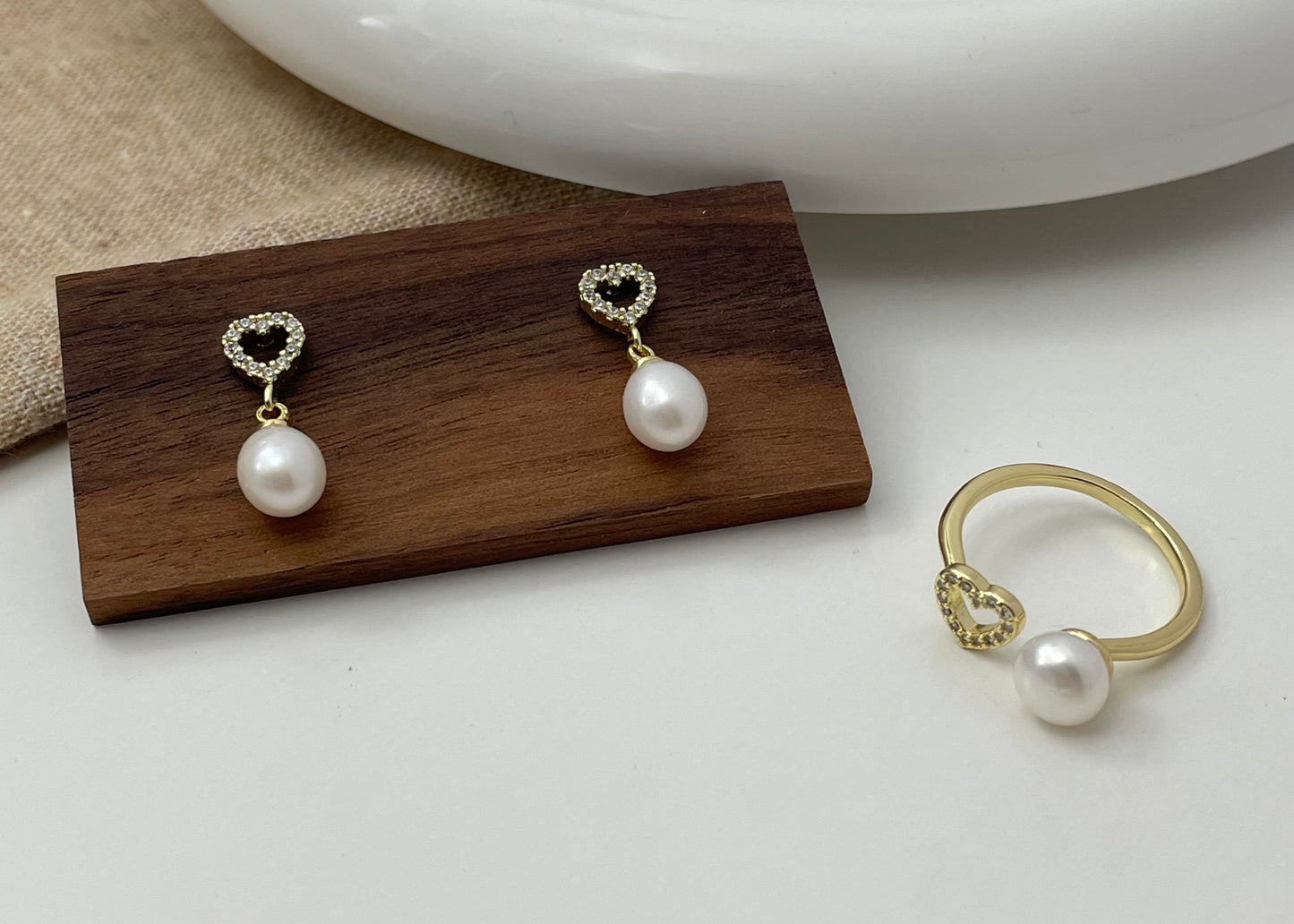 Set 2 | Mini Heart Pearl Set