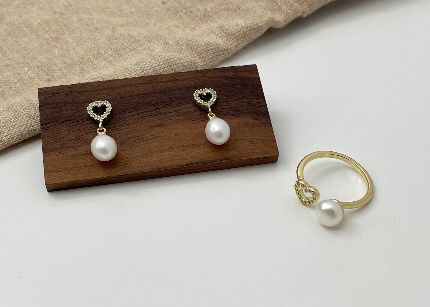 Set 2 | Mini Heart Pearl Set