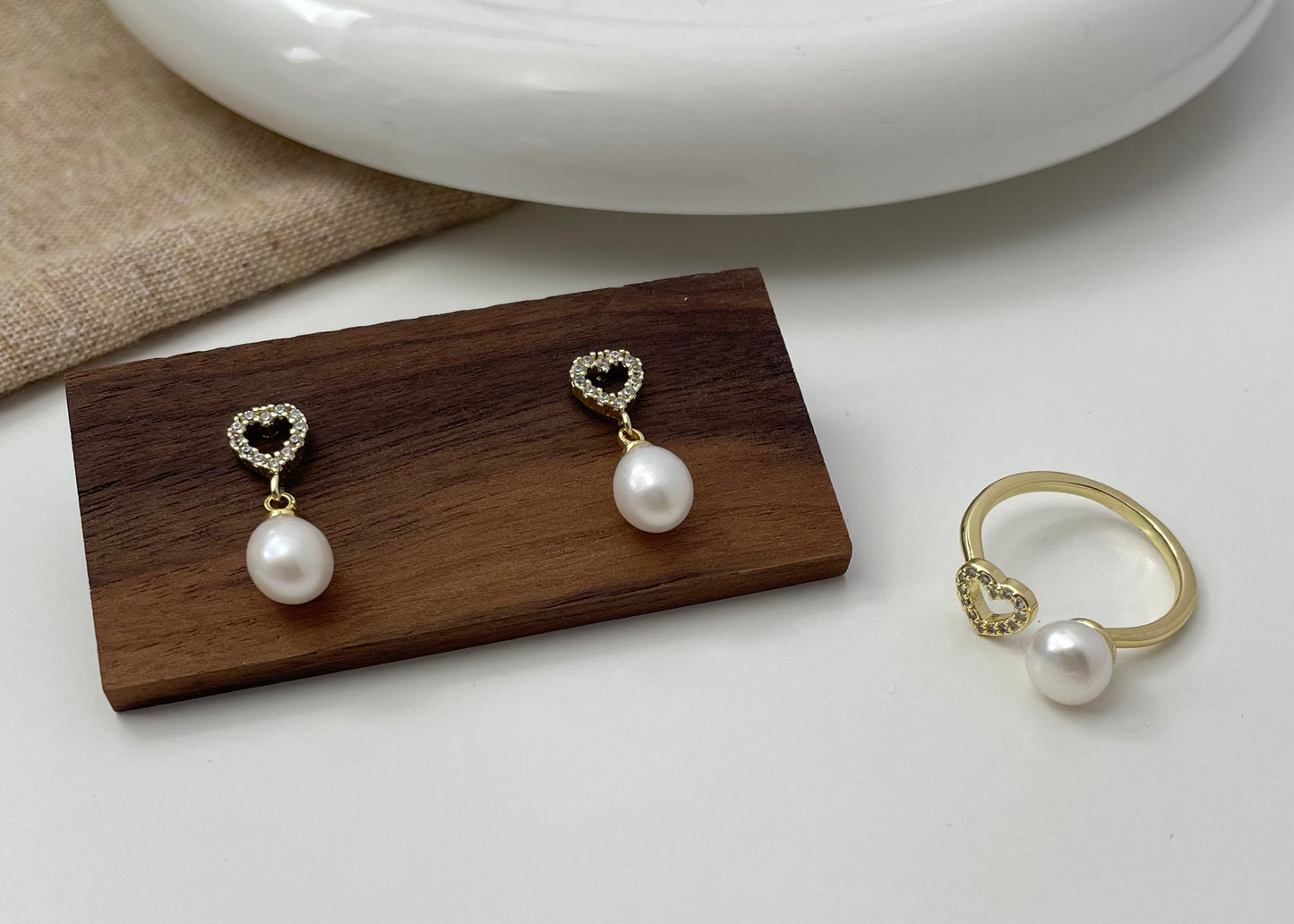 Set 2 | Mini Heart Pearl Set